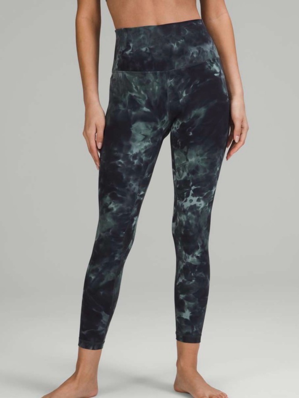 Lululemon Align 25” Diamond Dye silver blue, tidewater teal, graphite grey